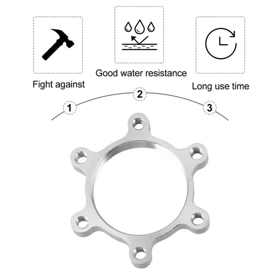 6pcs Bike Freewheel Threaded Hubs Disk Disc Brake Rotor 6 Bolt Flange Adapter
