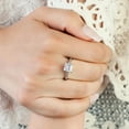 thumbnail image 5 of Jewelerix Princess Cut Solitaire Engagement Ring with Pavé Band in 14K White Gold Plated Classic Women's Wedding Ring, 5 of 6
