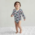 thumbnail image 4 of Xecao Christmas Hat Dachshund Print Baby unisex-baby Cotton Long-sleeve Bodysuits-3 Months, 4 of 6