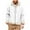 White, variant on Men's Christmas Hooded Jacket Fleece Lined Long Sleeve Drawstring Solid Zip Up Cardigan Coat with Pockets Green S