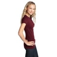 thumbnail image 2 of District Adult Female Women Plain Short Sleeves T-Shirt Maroon 2X-Large, 2 of 3