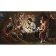 thumbnail image 2 of Stefano Maria Legnani 14x10 Black Ornate Wood Framed Double Matted Museum Art Print Titled: Adoration of the Shepherds, 2 of 5