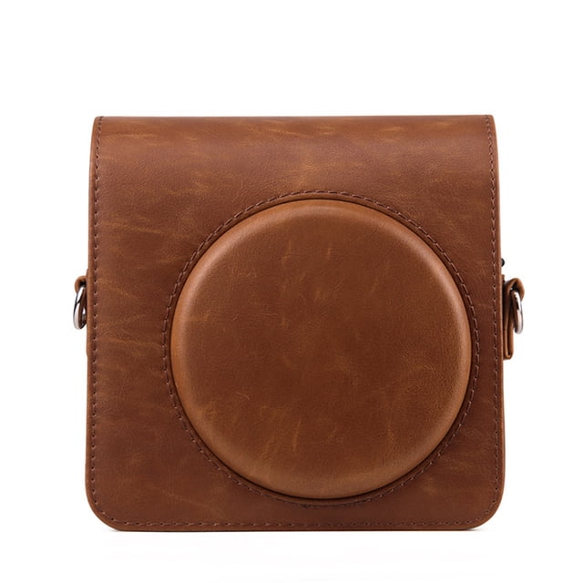 FloreceBien Fintie Funda para cámara instantánea Instax Square SQ1 - Funda protectora premium para cámara de viaje con correa extraíble marrón