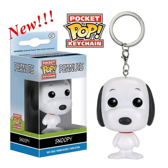 Nouvelle Arrivée FUNKO Porte-Clés de Poche POP Peanuts Snoopy avec Chapeau Nouveau Porte-Clés Snoopy avec Boîte Figurine d'Action Jouets pour Ornements Wangyu