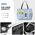 thumbnail image 2 of Wukai Rainbow Dinosaur Print Zipper Bag,large Beach Tote Bag,Waterproof Sandproof Bag,Grocery and Picnic Tote Travel Bag, 2 of 5