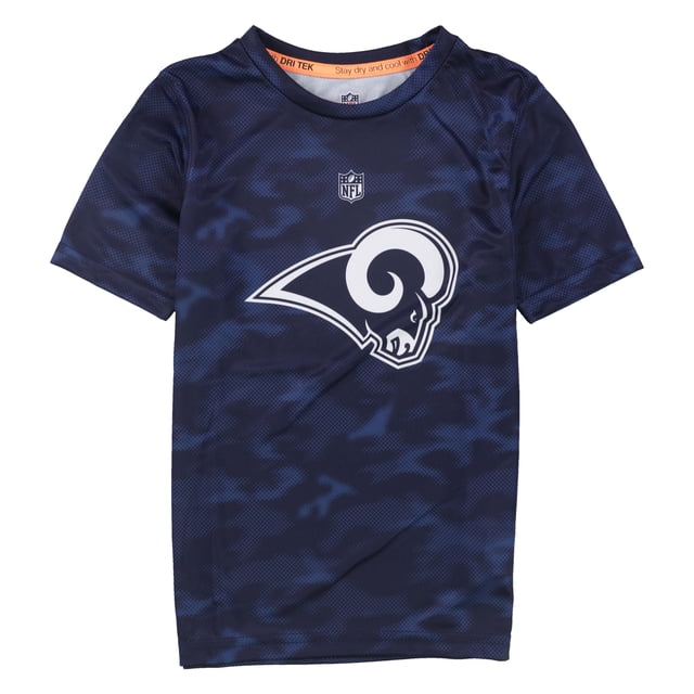 NFL Team Apparel Boys LA Rams Jersey, Azul, 5/6