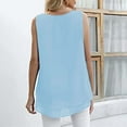 thumbnail image 5 of Womens Tops Women Chiffon Tank Sleeveless Top Double Casual Blouse Tunic Shirts for Women, 5 of 5