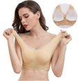 thumbnail image 4 of unique 3pcs Tourmaline Shaping & Powerful Lifting Bra, Tourmaline Shaping Wireless Bra, Front Cross Side Buckle Lace Lifting Bra, 4 of 5