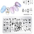 thumbnail image 4 of 5PCS Noël Ongles Stensils Modèles Assortis Ongles Modèles Nail Art Outil, 4 of 10