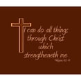 thumbnail image 2 of CafePress - Philippians 4 13 Brown Cross Throw Blanket - Soft Fleece Throw Blanket, 50"x60" for All Ages, 2 of 2