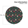 thumbnail image 2 of KLL Drink Coasters Set Round Shape of 4,PU Leather Absorbent Coasters Set Decorative Coffee Cup Coasters Housewarming Gift for Home Decor-Christmas Trees And Houses, 2 of 5