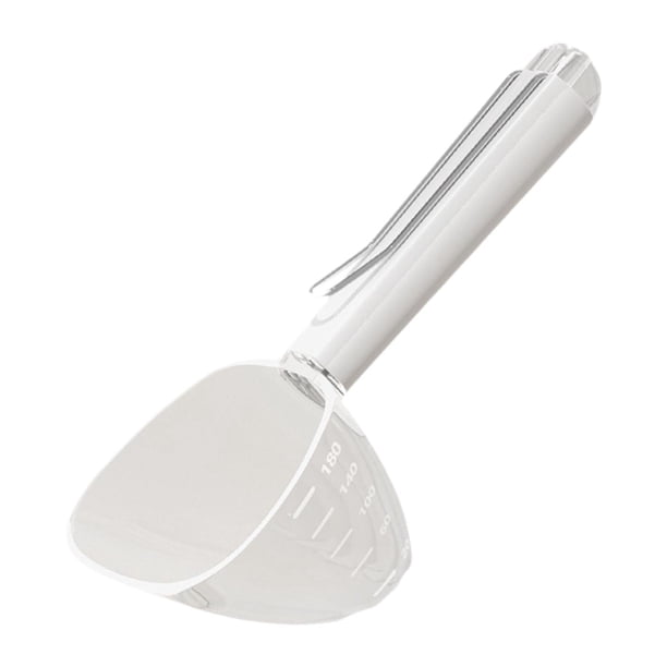 Pala para comida para perros y gatos, taza medidora para comida de gatos, pala multifuncional para perros. blanco