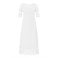 thumbnail image 5 of Casual Dresses for Women Neckline Cocktail Party Floral Lace Flowy Plus Size Dress White Tank Loose Sundresses XXXXXL, 5 of 9