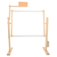 thumbnail image 1 of TABLZONE 1Set Wooden Embroidery Frame Stand Adjustable Height 360 Degree Rotating Needlework Hoop Holder, 1 of 8