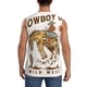 thumbnail image 4 of Fotbe Cowboy Up Vintage Wild West Men's Camiseta sin Mangas Estampada para Hombres, Playera Casual para Gimnasio, Entrenamiento, Playa-Medium, 4 of 7