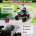 thumbnail image 5 of Joyracer 4WD 24V 2 Seaters Kids Ride on Toy, 4×200W Motors, 7AH Battery Powered Electric 4-Wheeler ATV w/ Kneepads, Music, Black, 5 of 9