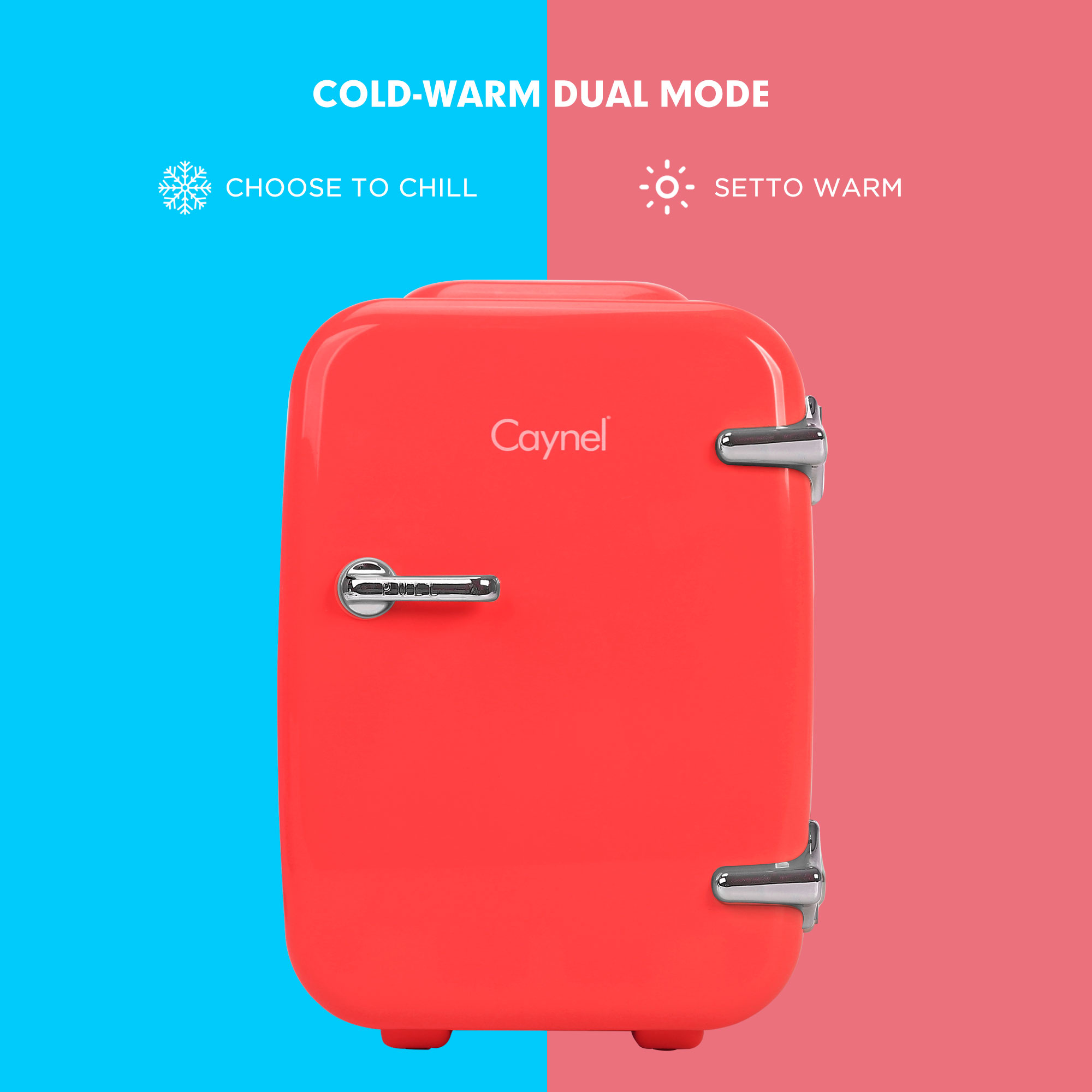 Caynel Portable Thermoelectric 4 Liter Mini Fridge, Red