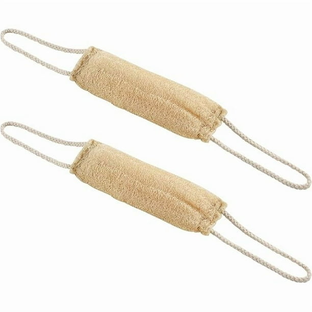 wonima11 Natural Loofah Exfoliating Bath Brush - Pure Plant-Based Exfoliating Back Scrubber, Handcrafted from All Loofah, with Jute Fiber Handle, Suitable for Both Men and Women - 2 Parks