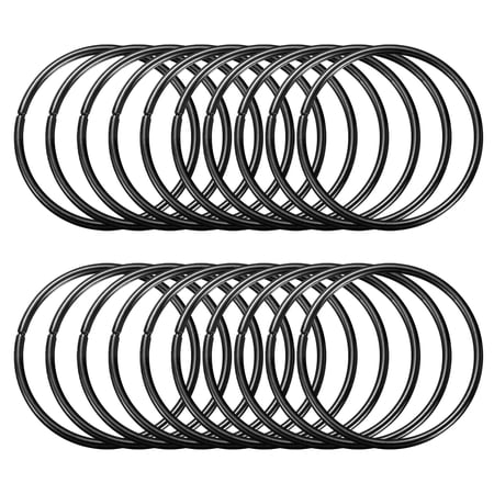 Uxcell 20 Pcs Dream Catcher Rings,Metal Crafts Hoops Floral Hoop 2.4 Inch Macrame Hoops Rings for DIY Crafts Wreath Making Supplies Plant Hangers, Black