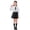 Navy, variant on Girls' School Uniform Outfit 3 Piece Set with Long Sleeve Button Down Shirt and Pleated Skirt,3-18 Years