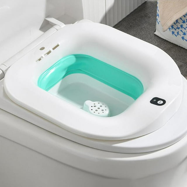 Bain Assis Électrique pour Toilette Femme Pliable Baignoire de Salle de Bain Bassin de Bain pour