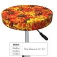 thumbnail image 4 of Kll Sunflower Round Bar Chair Cushion Cover 14 Inch,Bar Stool Protector With Elastic, Soft Washable, 4 of 7