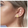 thumbnail image 4 of Pendientes Girasol de plata 925 para mujer, adolescente y niña, 4 of 4