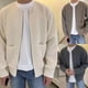 thumbnail image 5 of Cárdigan de punto de moda de otoño e invierno para hombre, suéter de color sólido, estilo casual holgado, 5 of 6