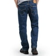 thumbnail image 2 of Levi's Men's Stretch Classic Straight Leg 505 Regular Fit 5-Pocket Jeans (Medium Wash, 33x30), 2 of 2