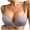 Gray, variant on IROINNID Women's Demi Cup Bras Solid Lace Beauty Back Strap Wrap Plus Size Underwear