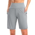 thumbnail image 1 of Bermudas G Gradual High Waisted 9 para mujer, color gris brillante, 1 of 6