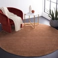 thumbnail image 2 of SAFAVIEH Lasa Tranter Solid Polyester Area Rug, Rust/Copper, 4' x 4' Round, 2 of 8