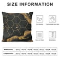 thumbnail image 5 of PHYHOO Marble Throw Pillow Covers , Black Grey Geometric Gold Plaid Cushion Covers, Modern Decorative Accent Pillow Cases Metallic Stripe Hexagon Grid Pillow Covers,, 5 of 5