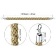 thumbnail image 2 of Uxcell Stanchion Rope, 1.5m/5Ft Barrier Rope Twisted Post Ropes Champagne Golden Rope with Silver Snap Hook, 2 of 7