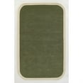 thumbnail image 1 of Novogratz by Momeni Tallulah Solid Color Ivory Border Wool Hand Tufted Area Rug, 3'6" X 5'6", Green, 1 of 3