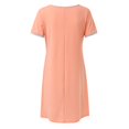 thumbnail image 5 of adviicd Robe d'Été pour Femme Robe d'Été Décontractée Mode pour Femmes Robe Maxi à Manches Courtes Longue Robe à Blocs de Couleur Rose, TTG, 5 of 5
