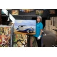 thumbnail image 4 of Startonight Canvas Wall Art Abstract - Retro Blue White Car Painting - Framed 24" x 36"&nbsp;, 4 of 6