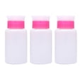 thumbnail image 1 of EeaseCA 3Pcs 150ml Lockable Nail Polish Remover Bottle Plastic Liquid Press Pumping Dispenser Bottle Container(White Pink), 1 of 7