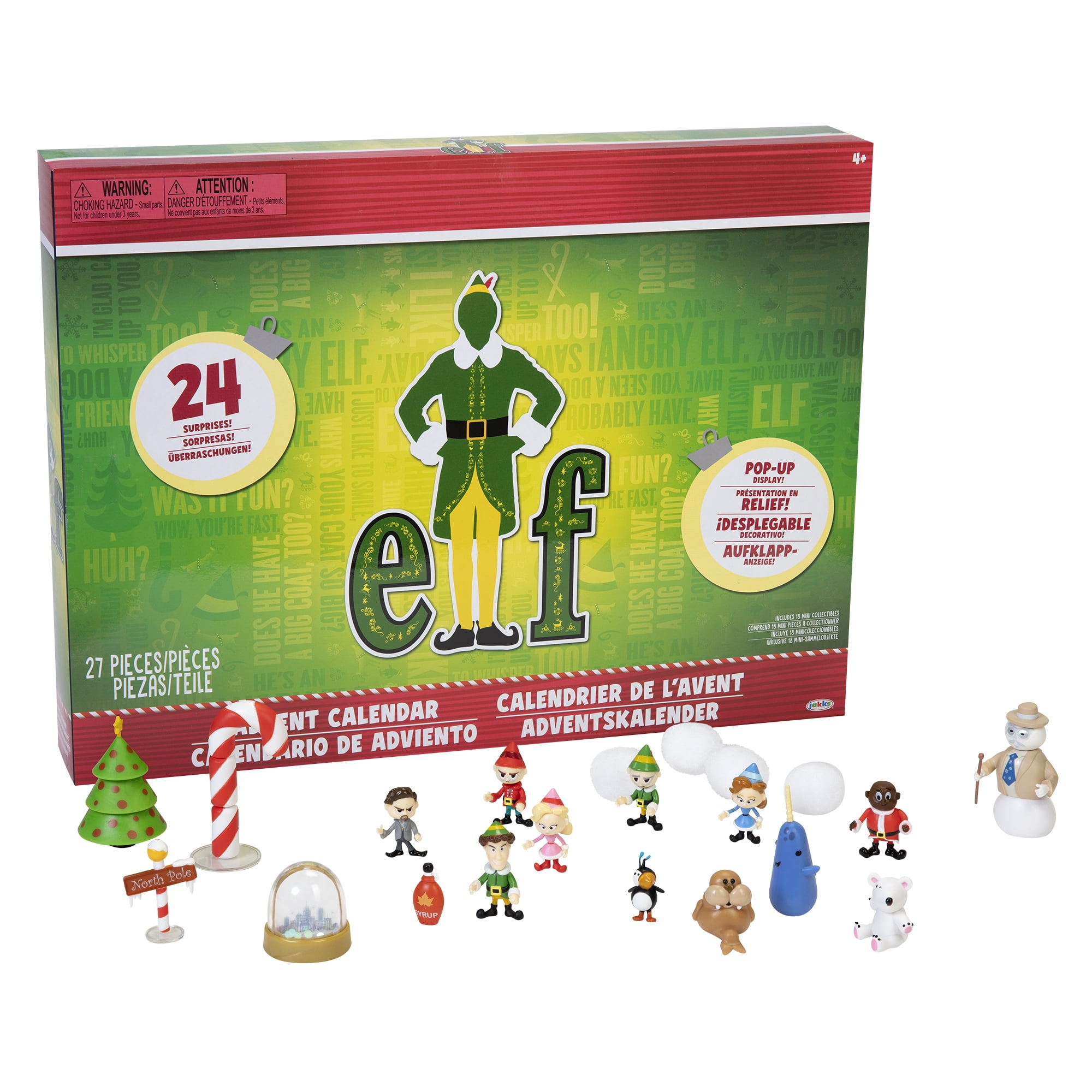 Elf Collectible Advent Calendar Includes 17 Collectible Figurines