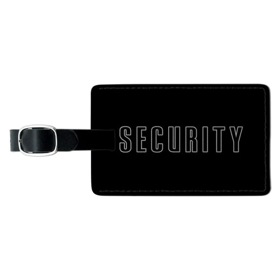 Security Rectangle Leather Luggage Card Suitcase Carry-On ID Tag