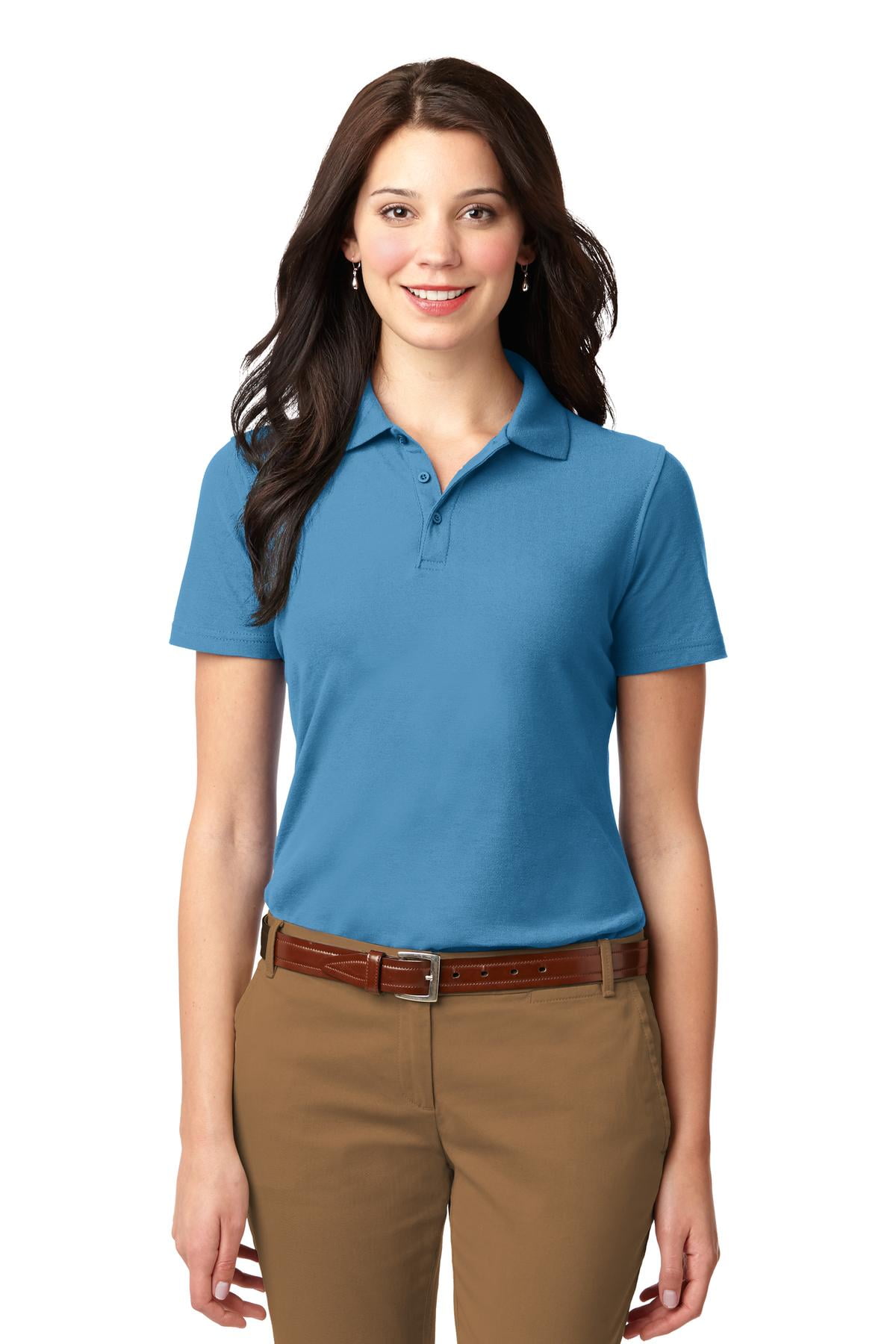Port Authority Women's StainResistant Flat Knit Collar Polo Shirt