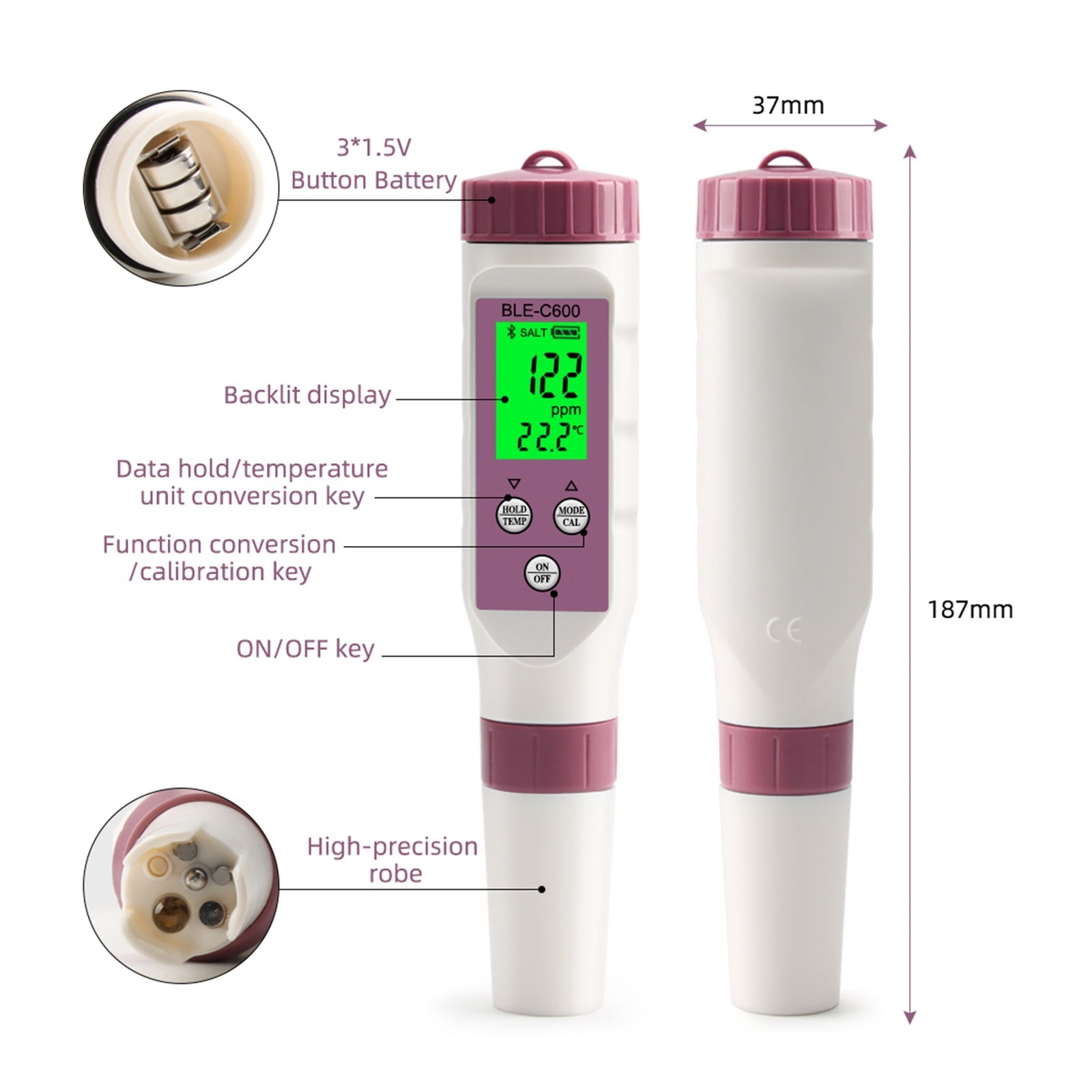 Aquarium Test Kit Freshwater Split Style 7 In 1 Professional Fish Tank ...