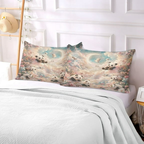 Pillow Case Plush Pillow Dreamy Panda Paradise Case standard size/King size/Queen size Bed Pillow Pillowcases