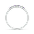 thumbnail image 2 of ANGARA Natural 0.12 Ct. Amethyst with Diamond Non Eternity Stackable Ring in Sterling Silver for Women (Ring Size: 3.5), 2 of 9