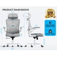 thumbnail image 2 of Silla de oficina ergonómica Ergalithic de malla con soporte lumbar, 2 of 8