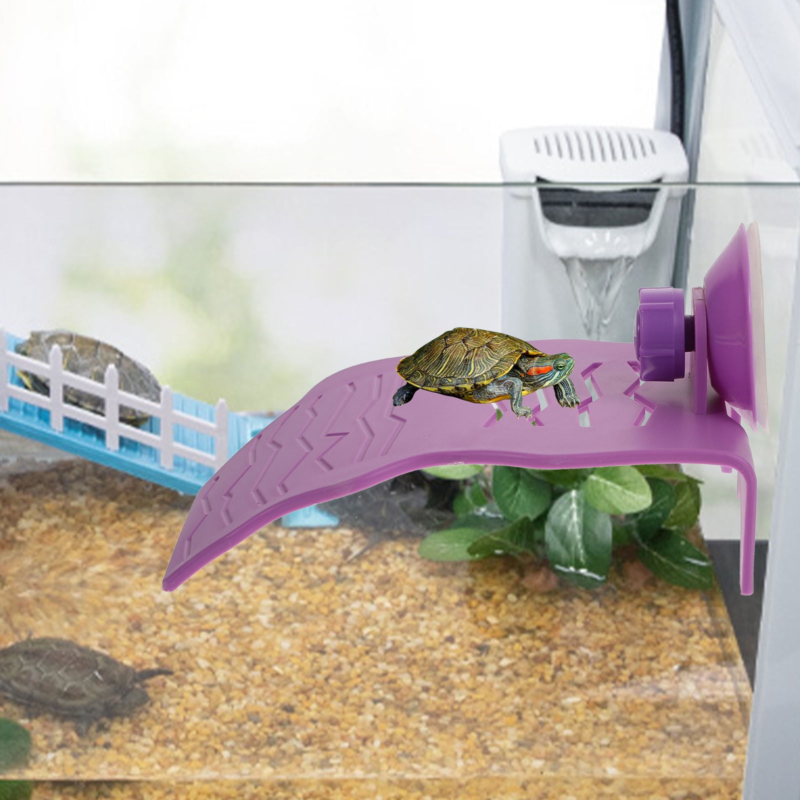 UPOUART ABS Turtle Climbing Platform with Terraced Slope Island Design for Easy Turtle Access and Habitat Enrichment