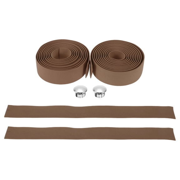 Bike Handlebar Tape Non-Slip Bicycle Handlebar Grip Tape Brown 1 Pair