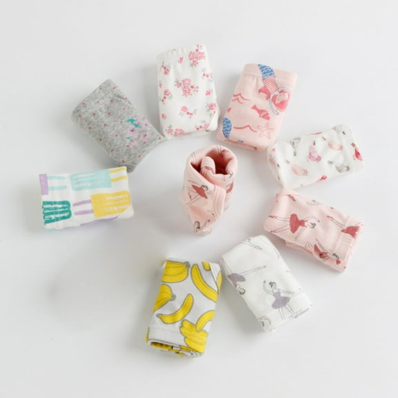 Akiihool Girls Panties Baby Soft Cotton Underwear Little Girls' Briefs (Blue,12-18 Months)