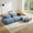 Blue, variant on Demi Bonn L-Shaped Modular Sofa, Pet-Friendly Corduroy Fabric, Extra-Wide Curved Armrests, 32D High-Resilience Sponge, Ergonomic Design, No Assembly, for Living Room Bedroom, Blue