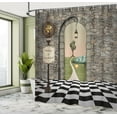 thumbnail image 4 of Ambesonne Cartoon Shower Curtain, Wonderland Alice Art Motif, 69"Wx75"L, Multicolor, 4 of 4